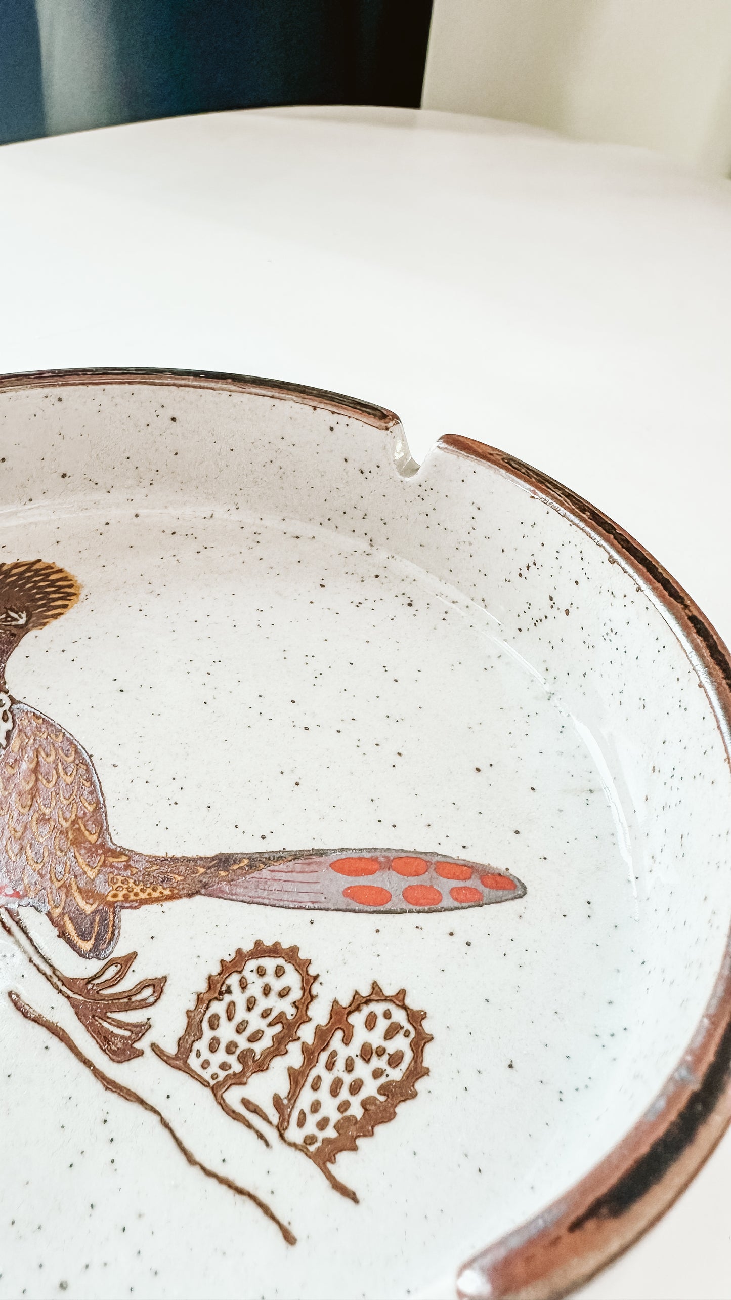Ceramic Roadrunner Ashtray