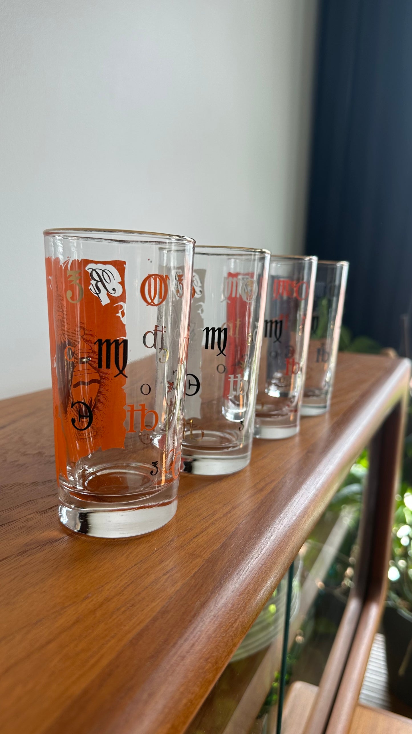 Set of Four Libbey Pharmacist Themed Drinking Glasses