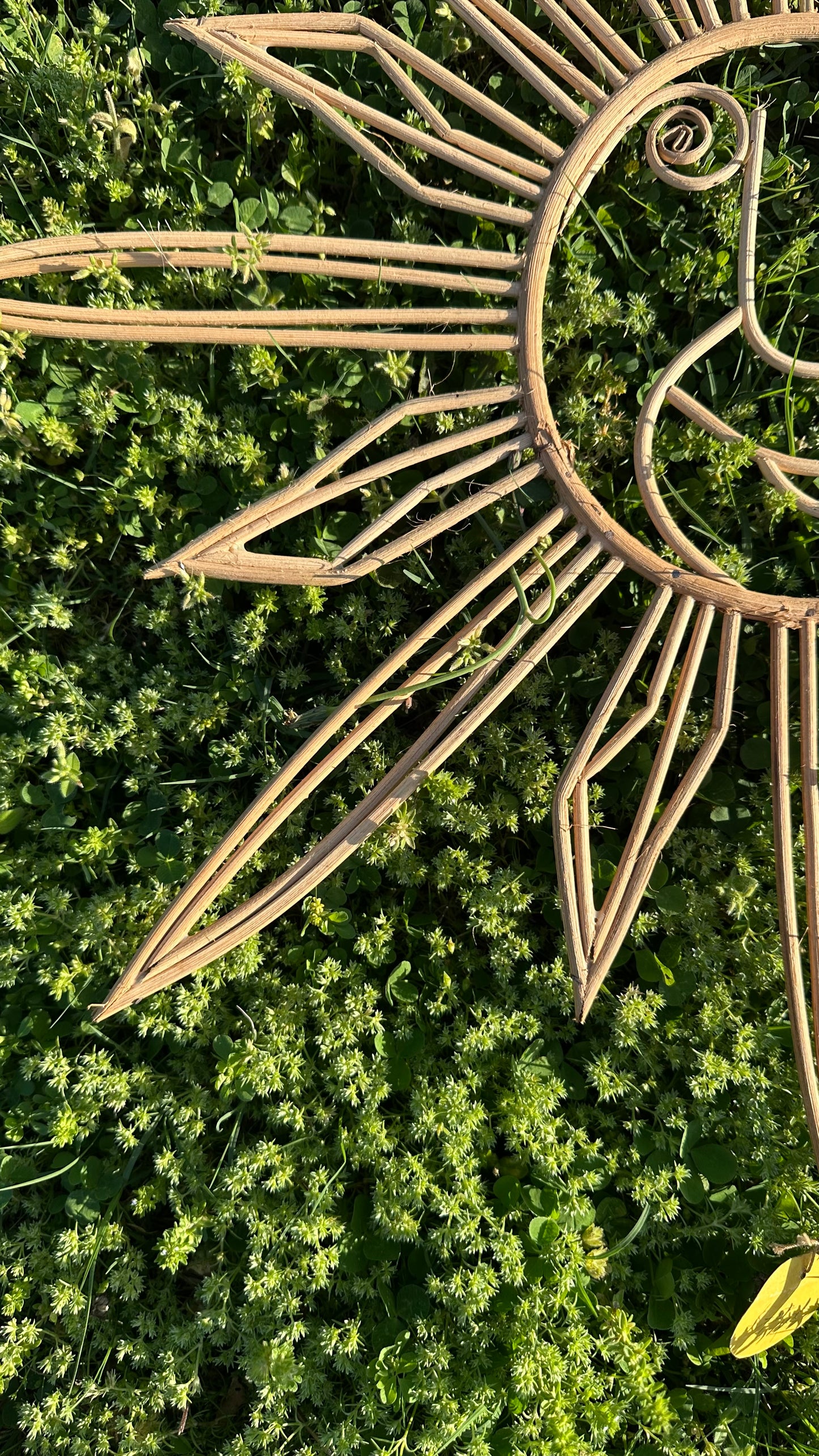 Wicker Sun Face Wall Hanger