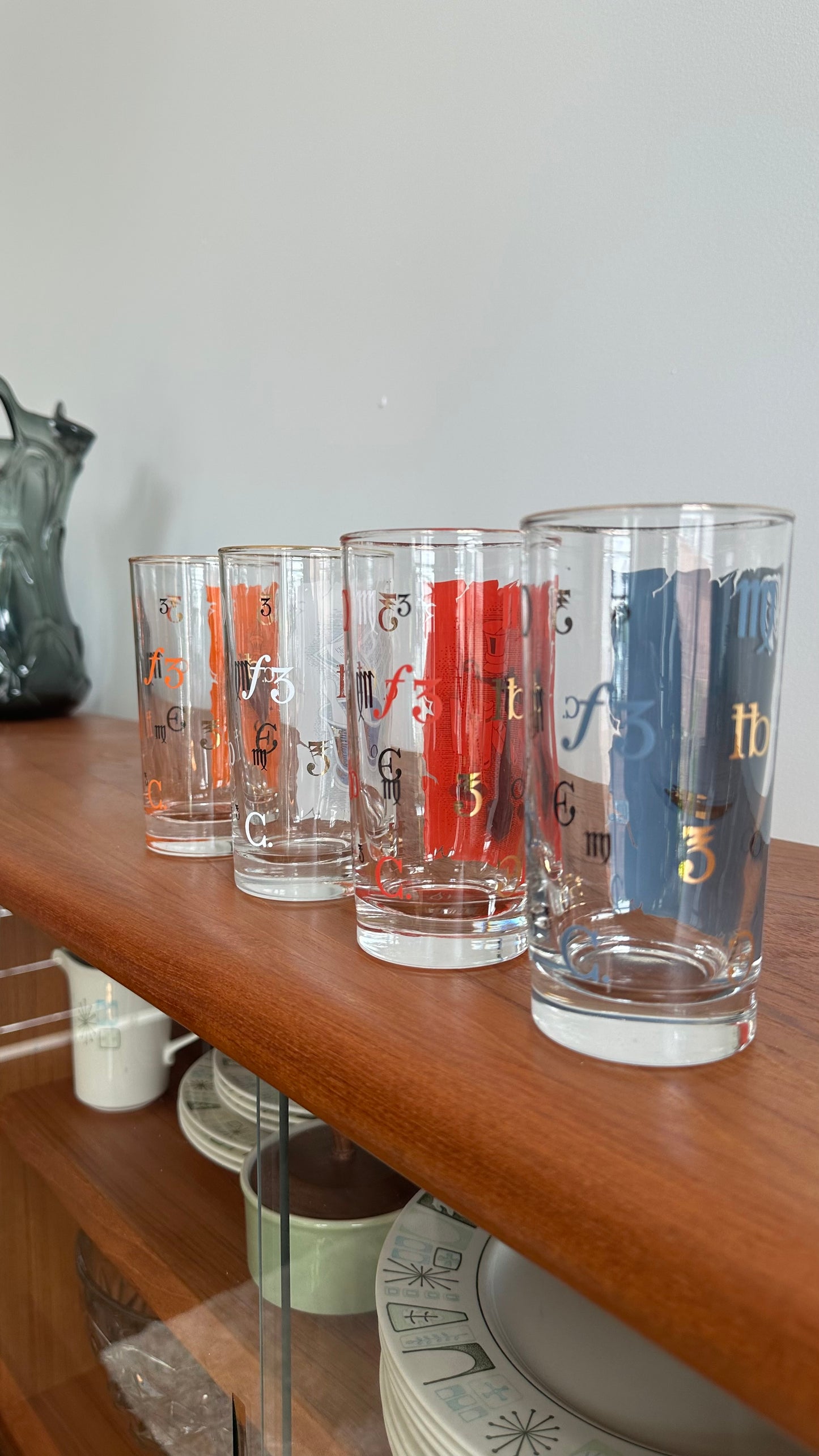 Set of Four Libbey Pharmacist Themed Drinking Glasses