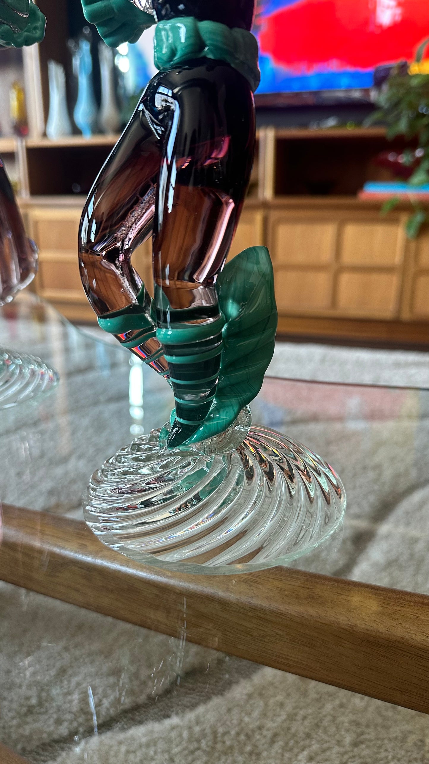 1950s Murano Glass Baroque Dancer Figurines