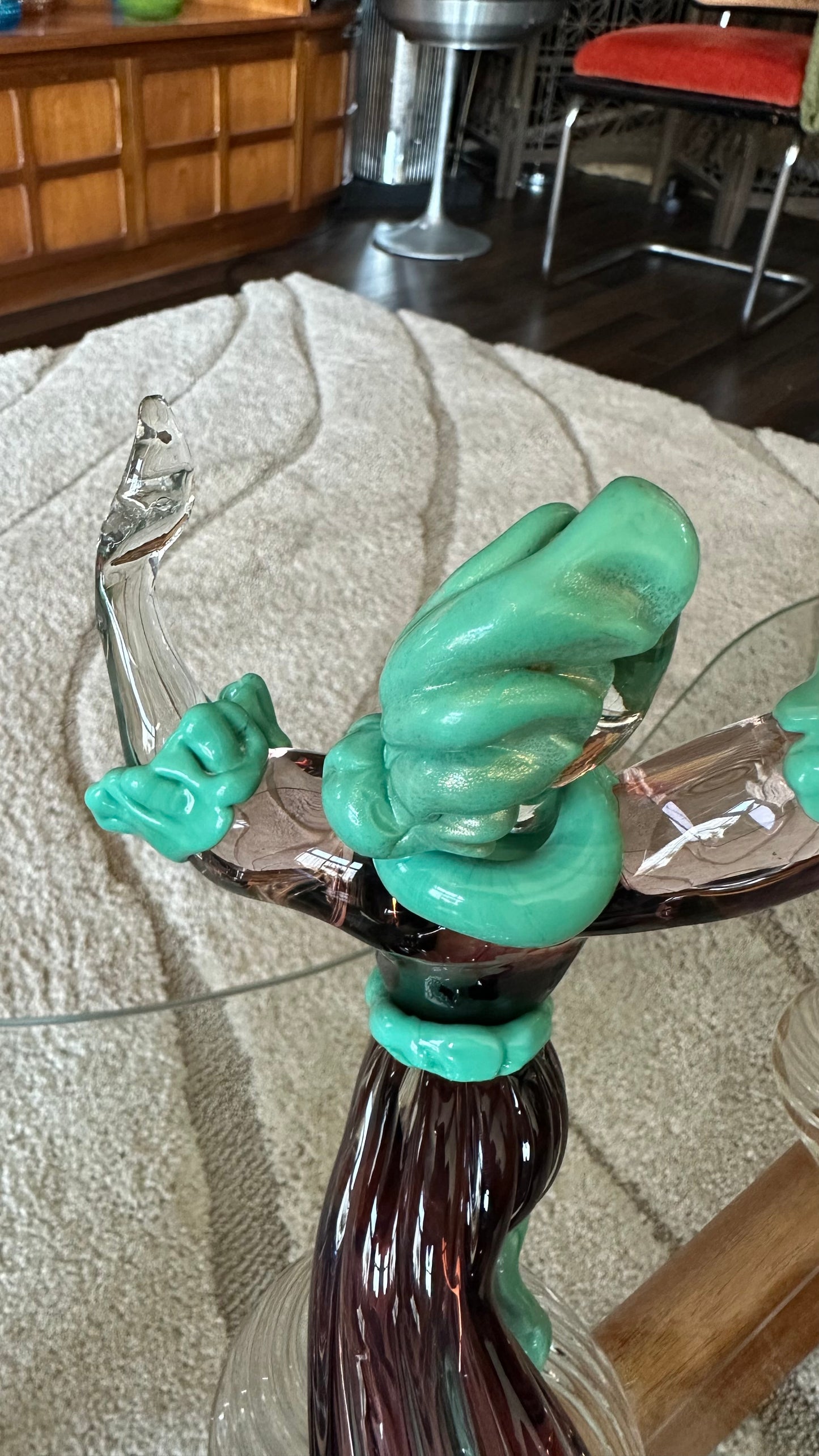 1950s Murano Glass Baroque Dancer Figurines