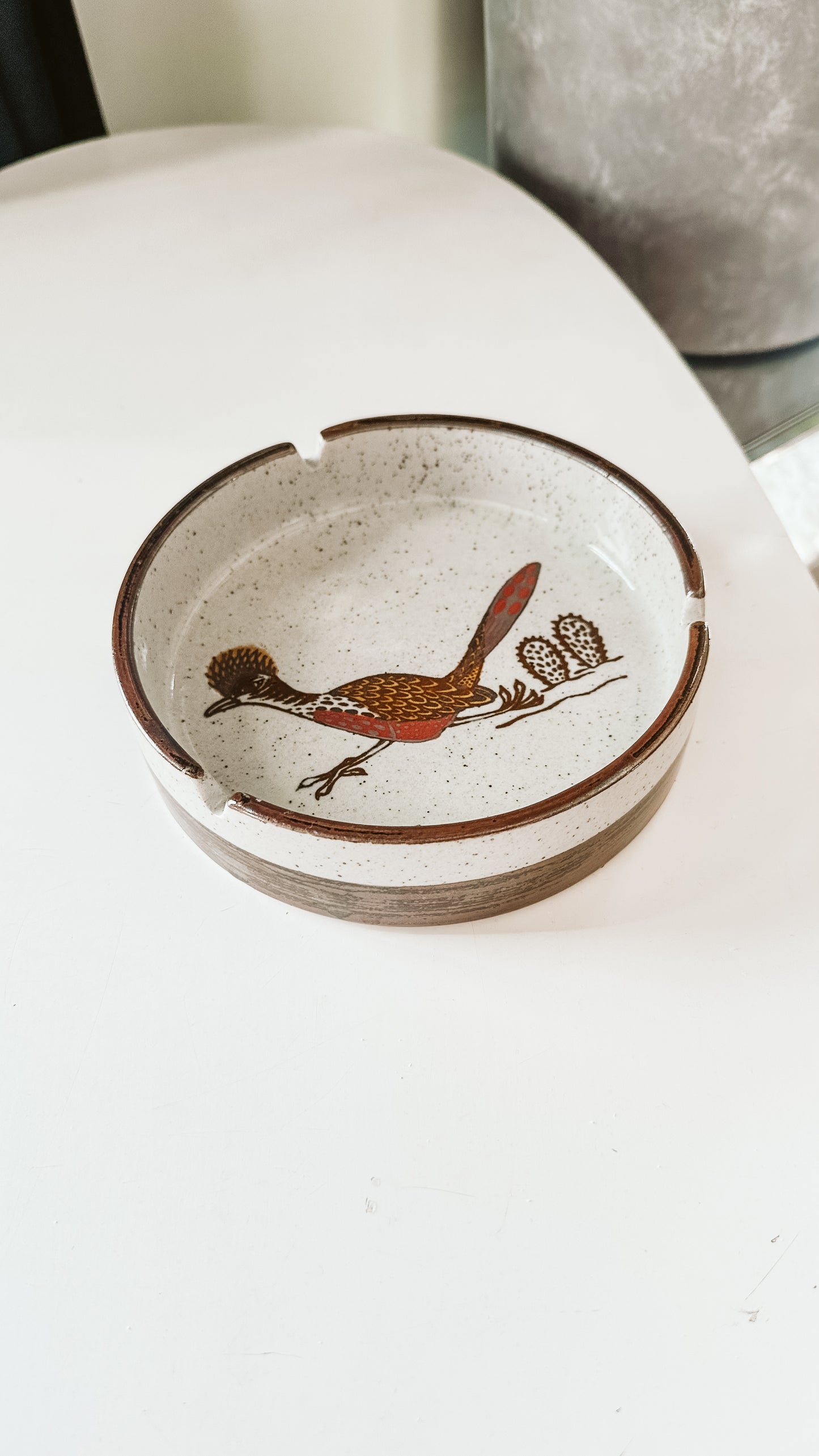 Ceramic Roadrunner Ashtray