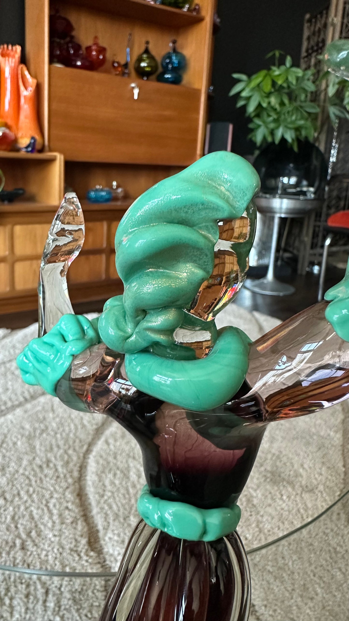 1950s Murano Glass Baroque Dancer Figurines