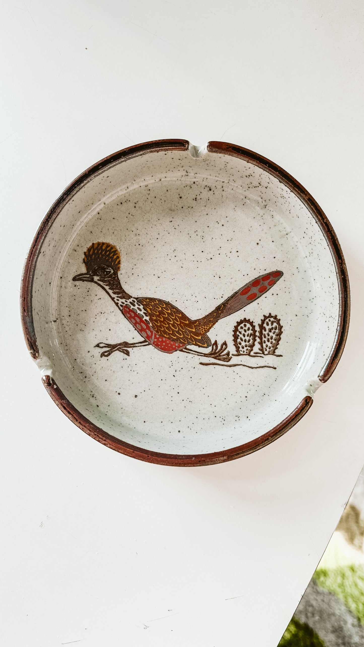 Ceramic Roadrunner Ashtray