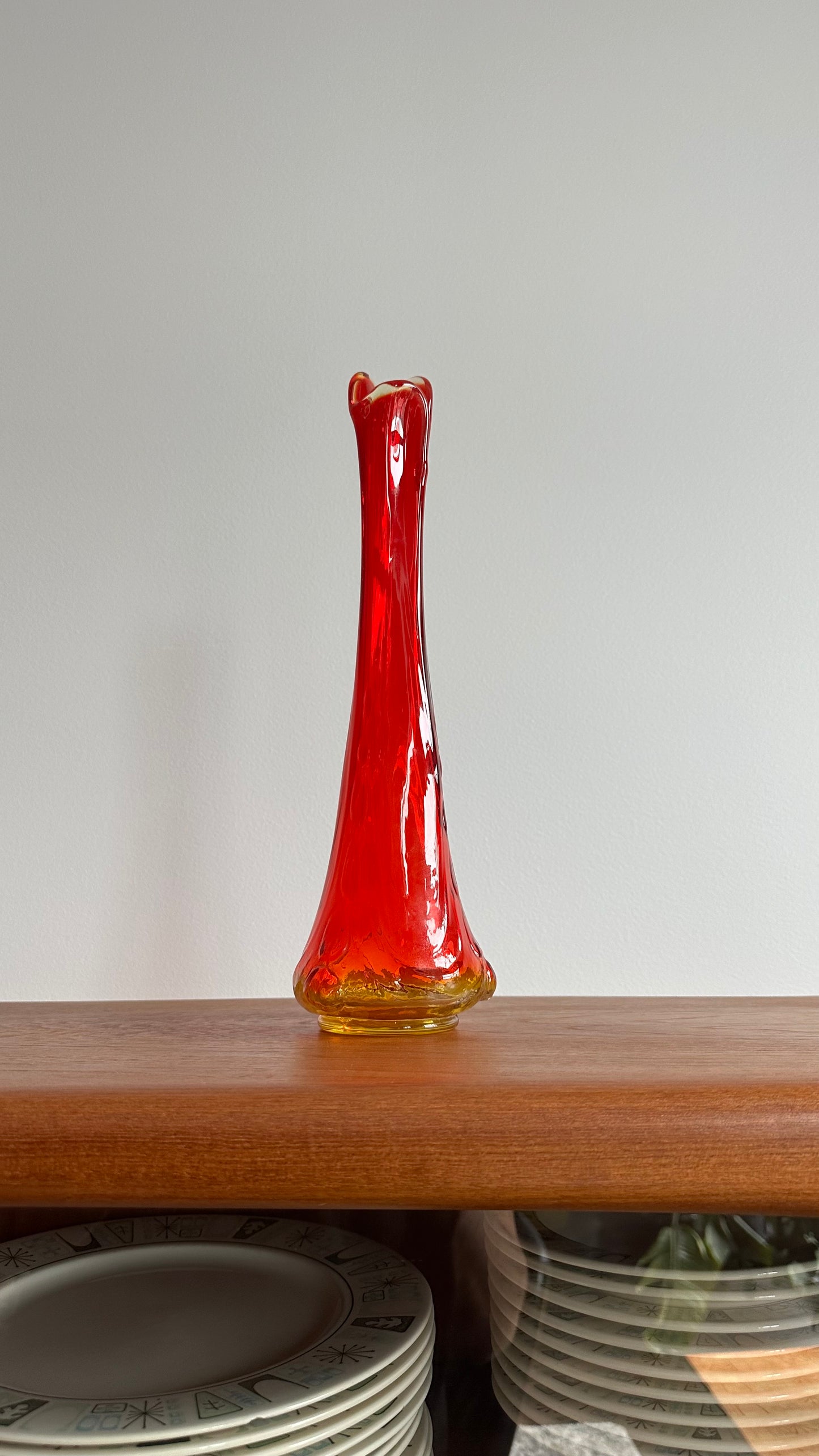 Amberina Kanawha Swung Vase