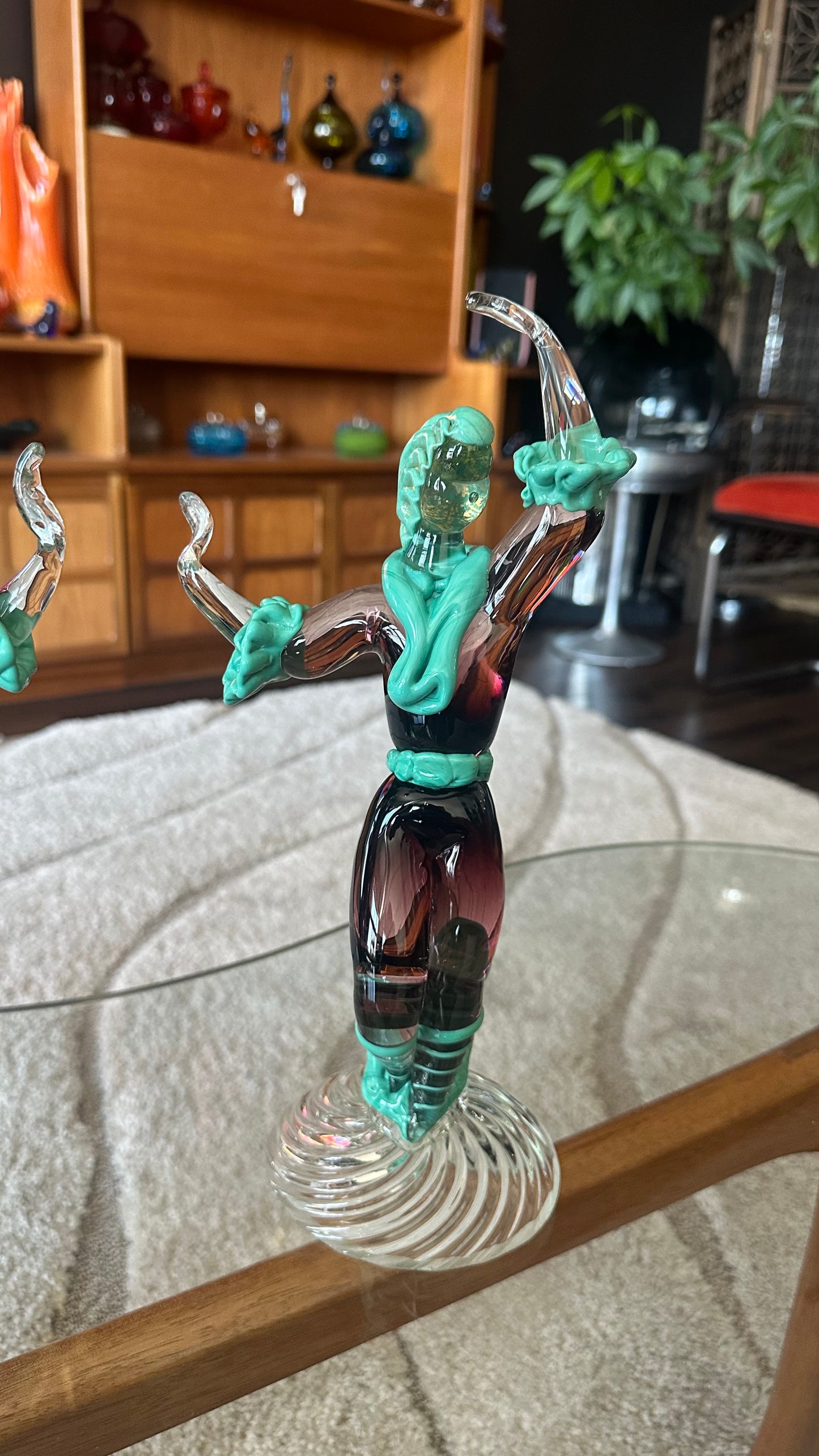 1950s Murano Glass Baroque Dancer Figurines