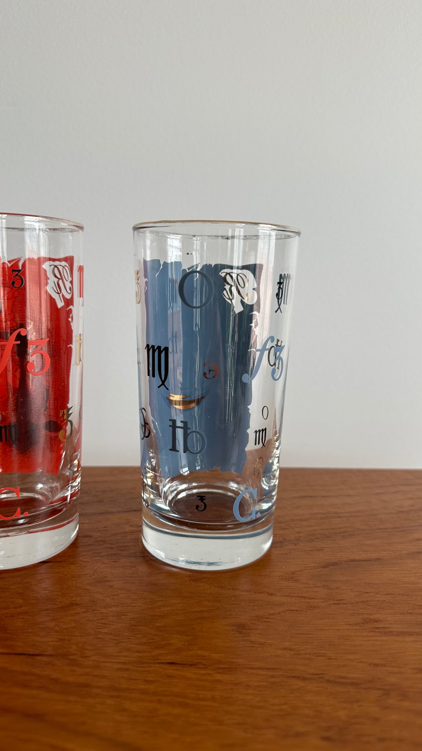 Set of Four Libbey Pharmacist Themed Drinking Glasses