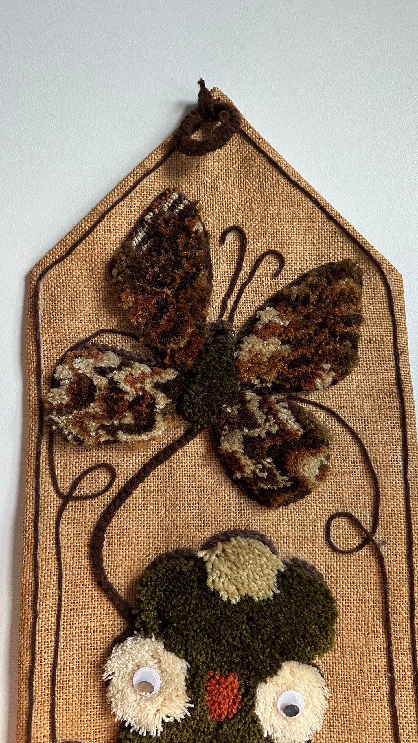 70s Owl, Butterfly, & Flower Latch Hook
