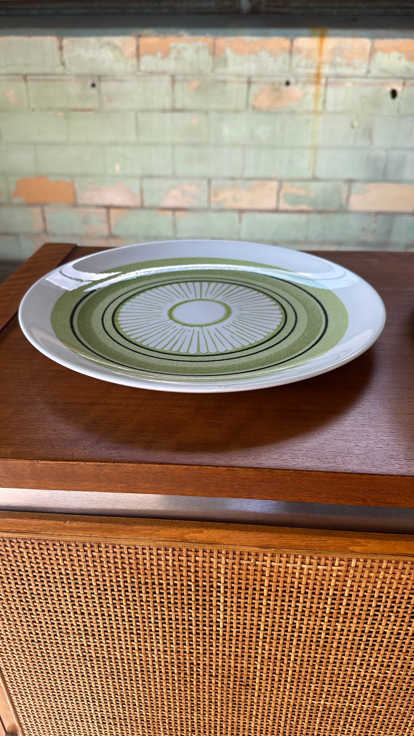 35 piece set of 1970s Taylor Smith Green Span Dishes
