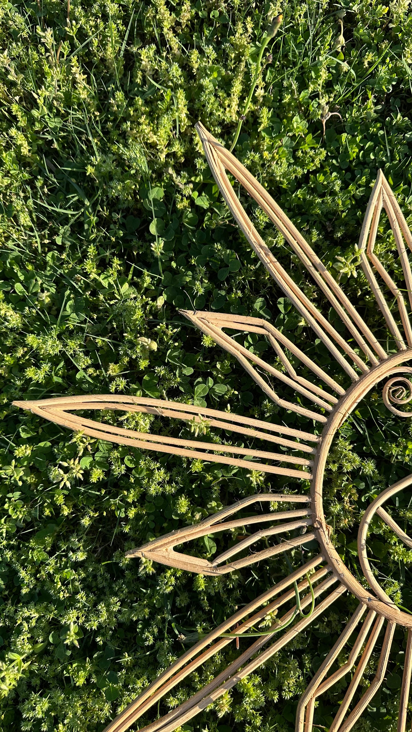 Wicker Sun Face Wall Hanger