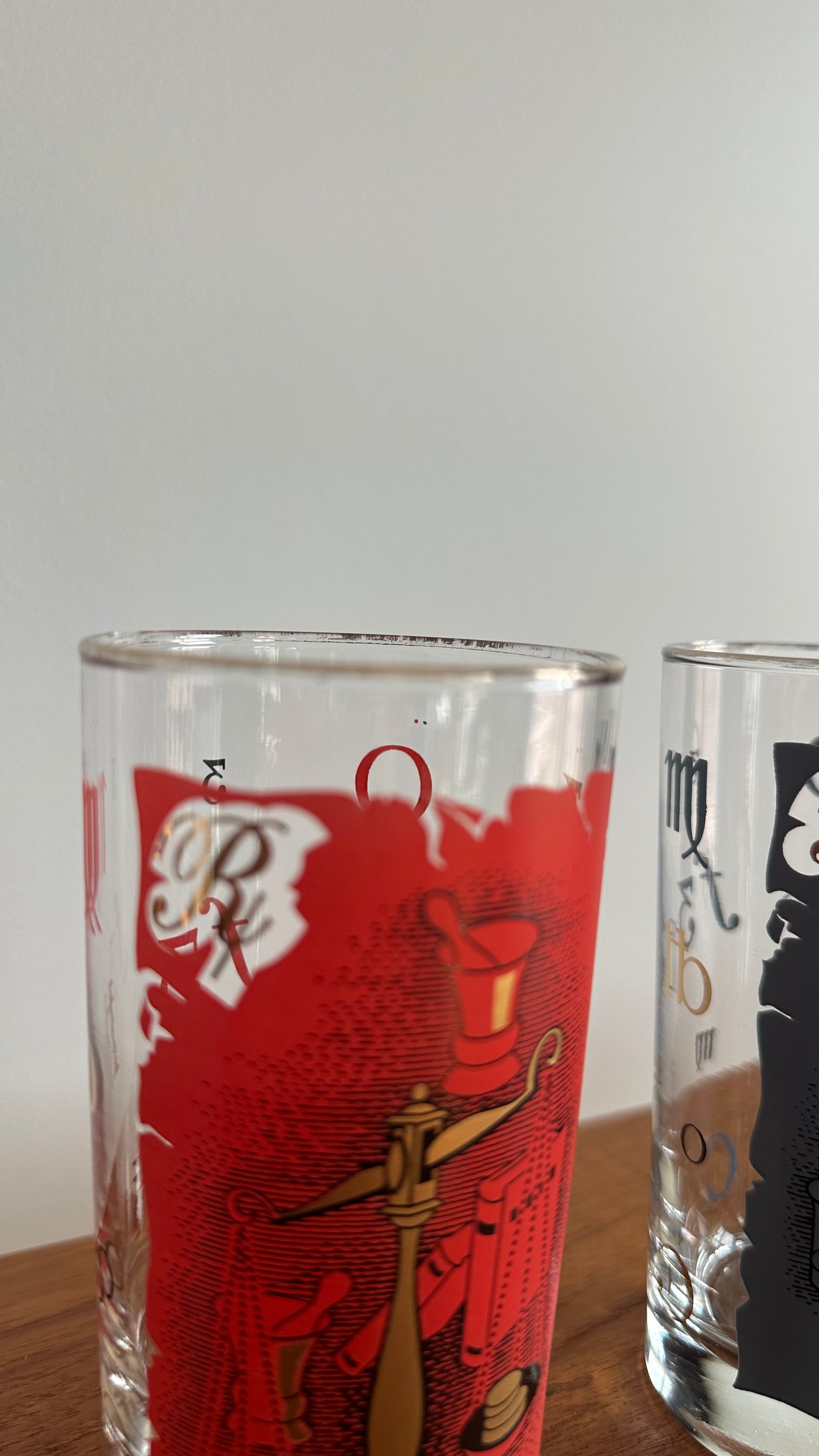 Set of Four Libbey Pharmacist Themed Drinking Glasses