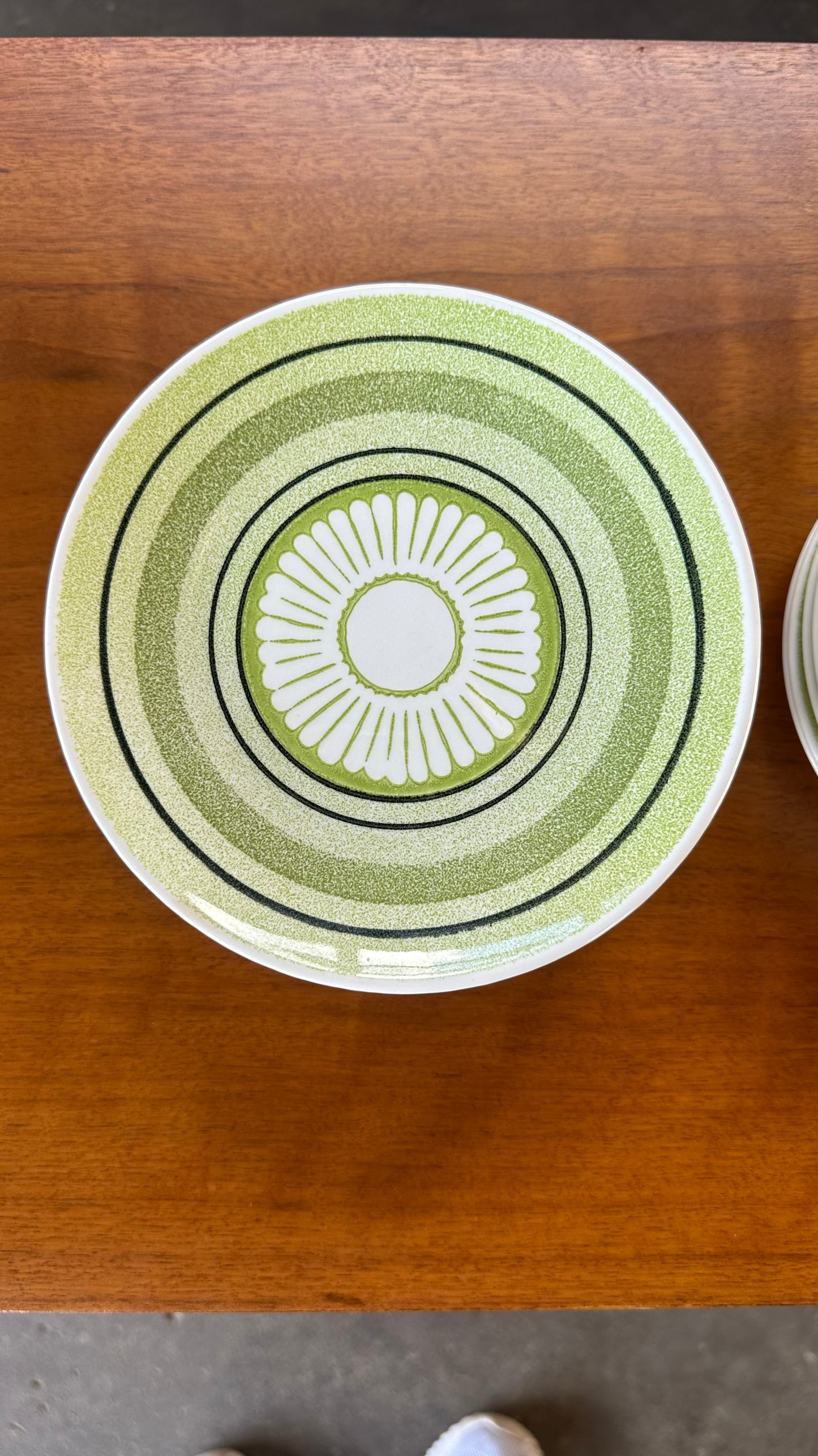 35 piece set of 1970s Taylor Smith Green Span Dishes