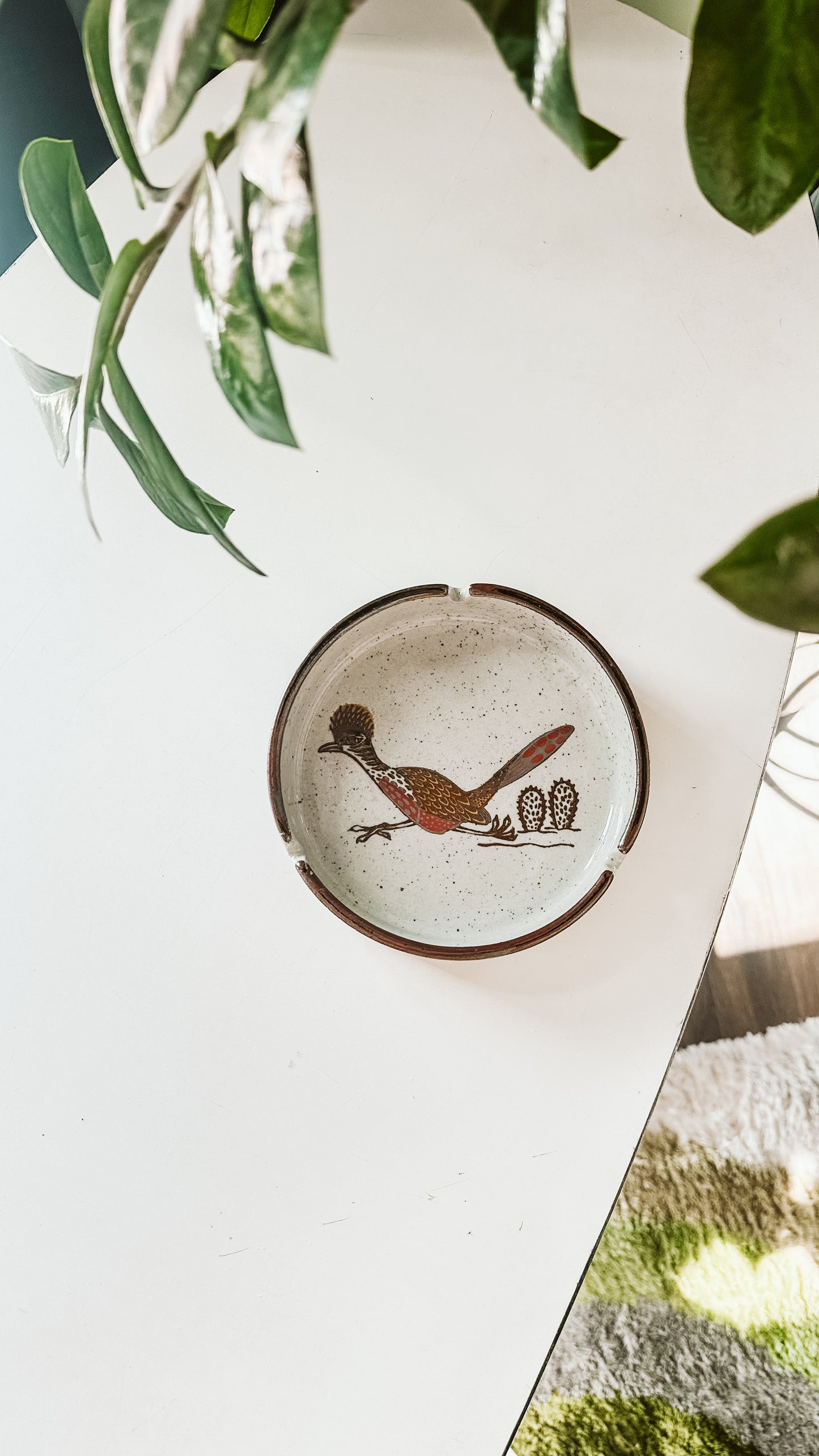 Ceramic Roadrunner Ashtray