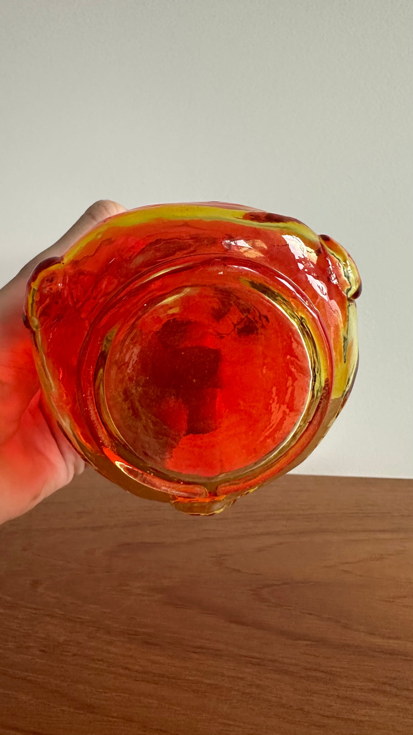 Amberina Kanawha Swung Vase