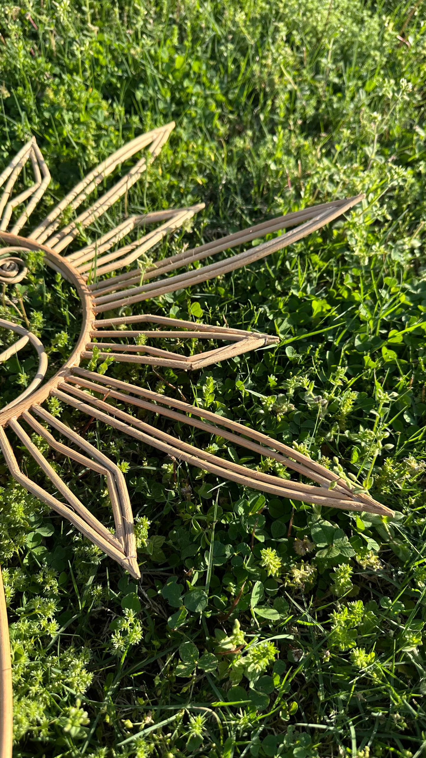 Wicker Sun Face Wall Hanger