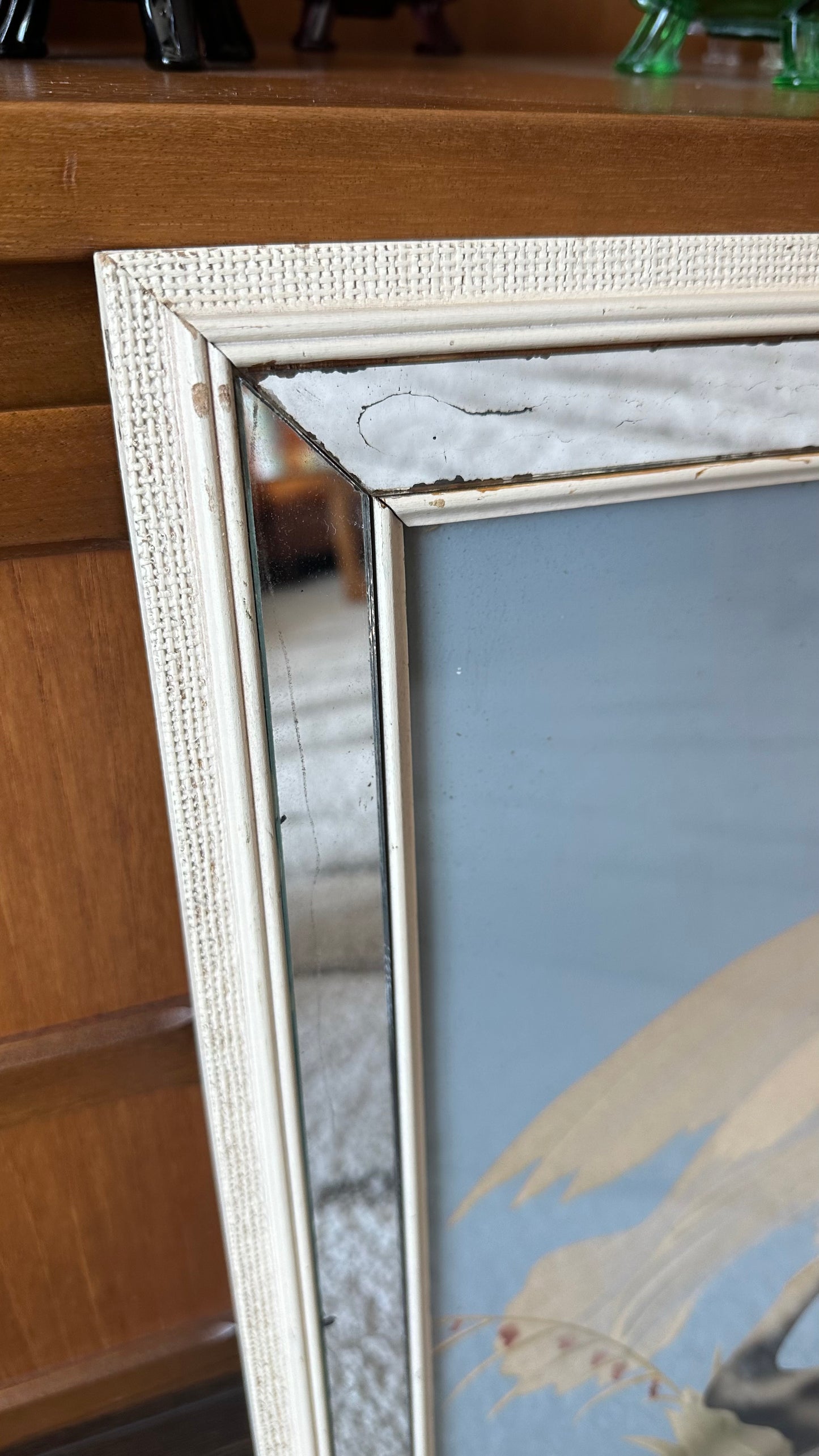 1950s Turner Mirror Framed Cockatoo Print
