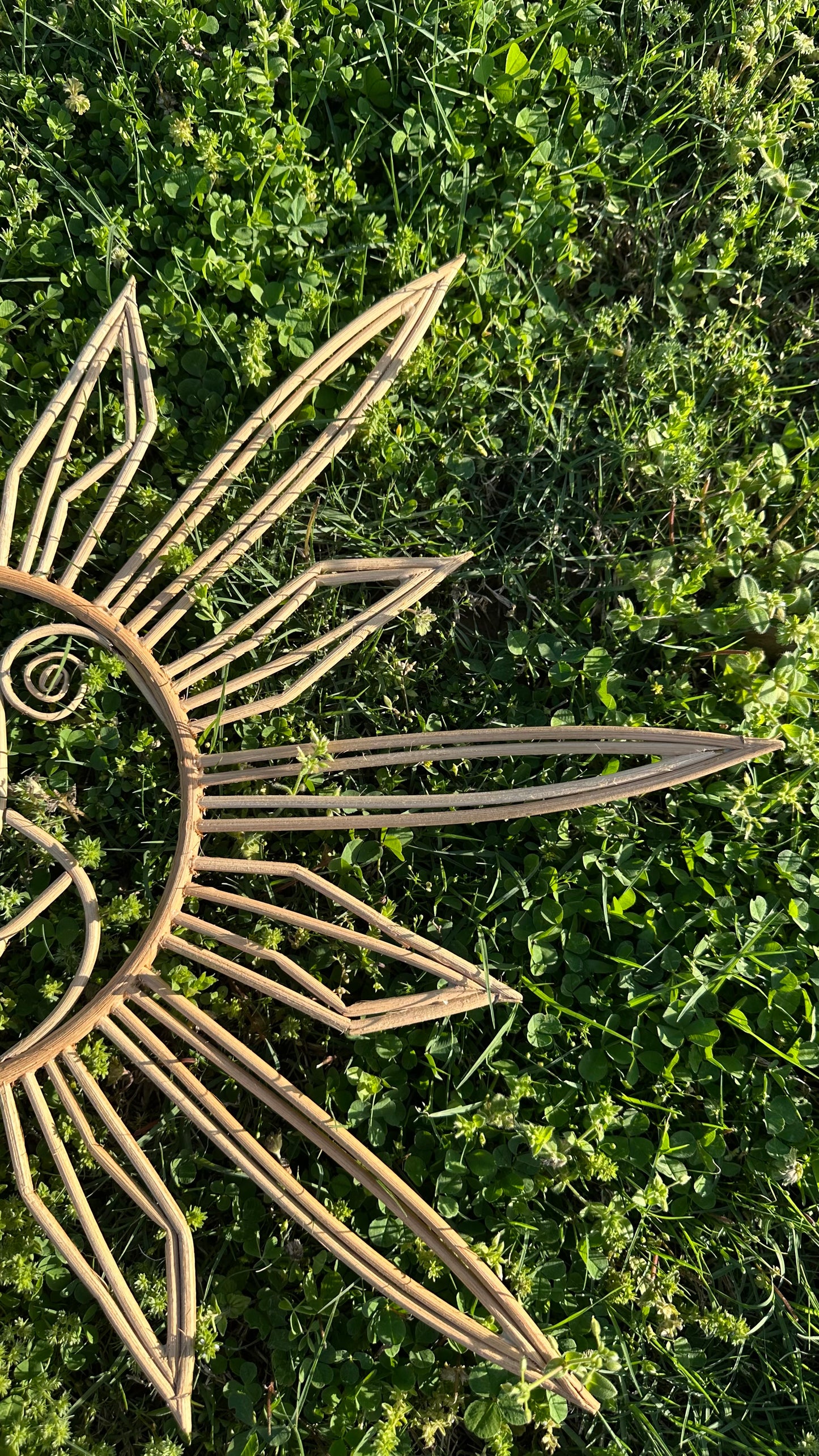 Wicker Sun Face Wall Hanger