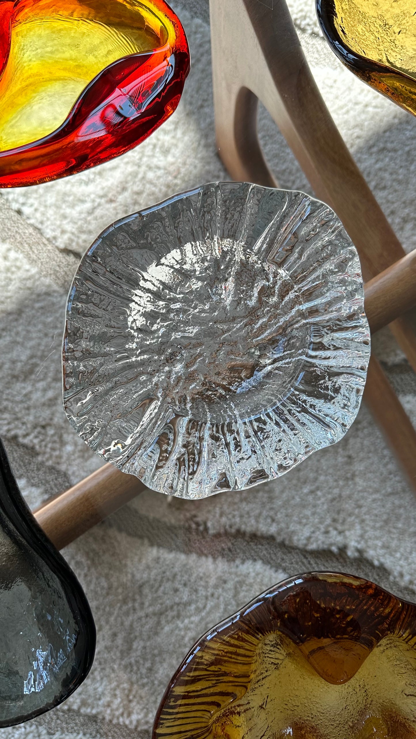 Blenko 756S Free Form Crystal Ashtray