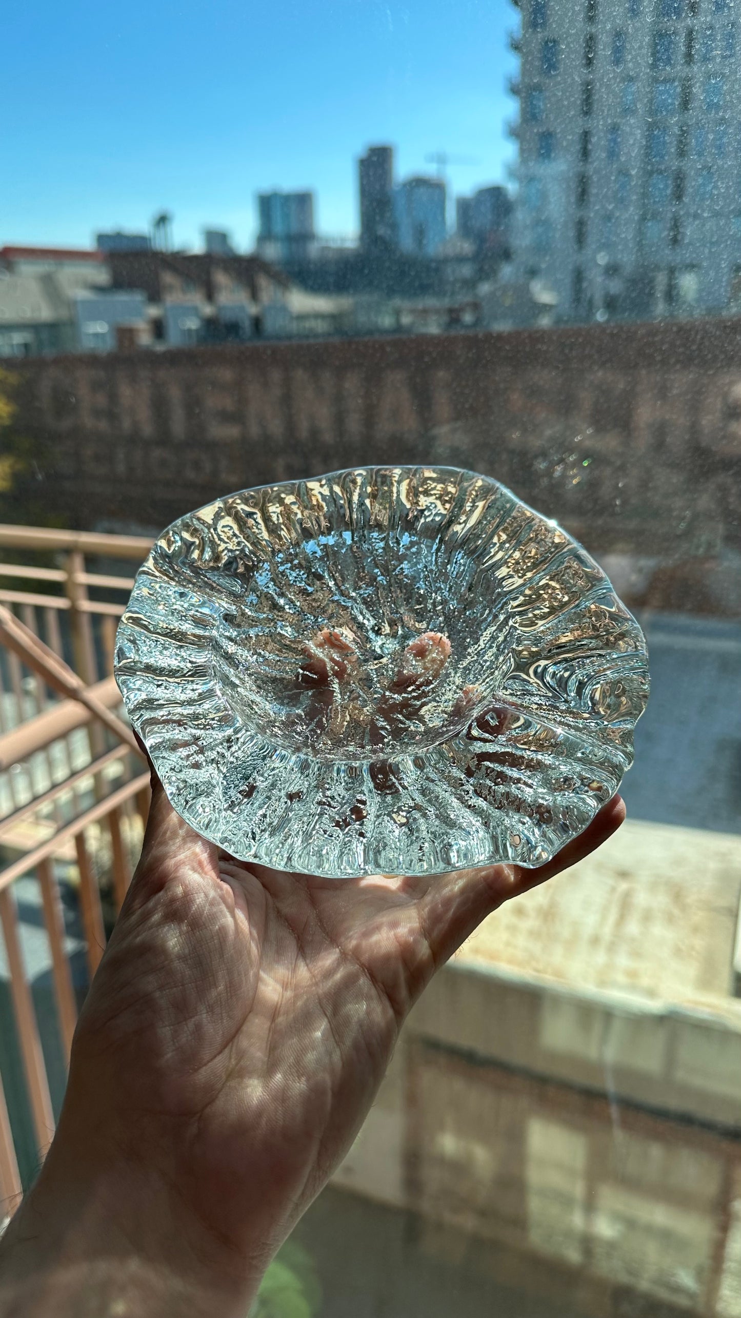 Blenko 756S Free Form Crystal Ashtray