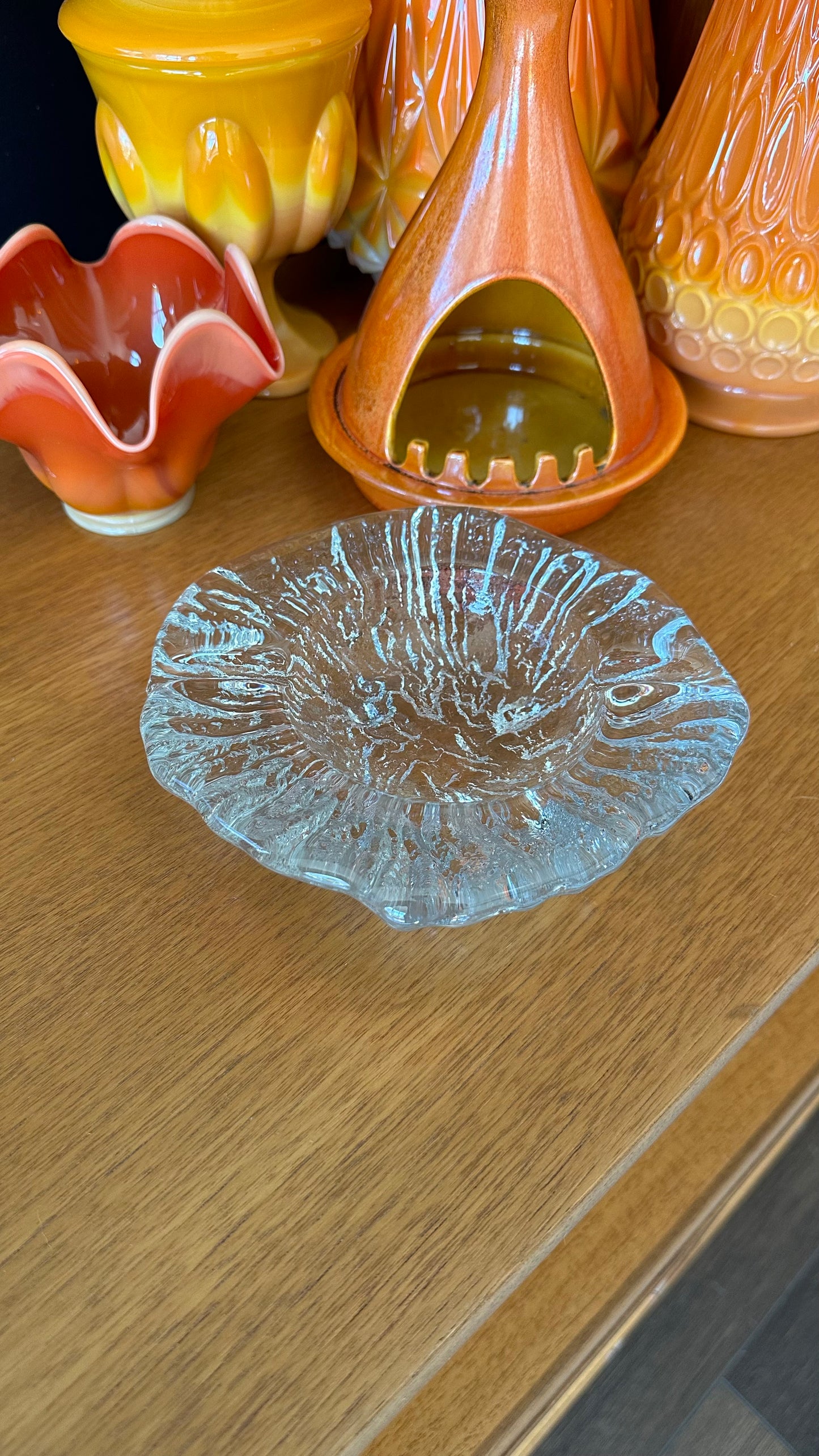 Blenko 756S Free Form Crystal Ashtray