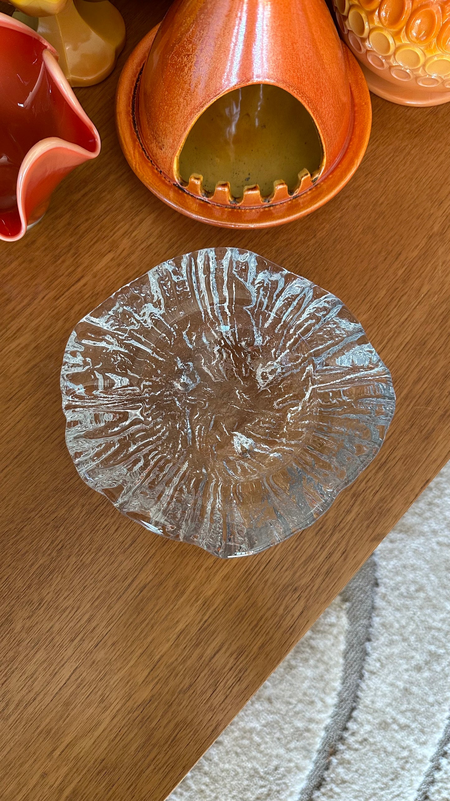Blenko 756S Free Form Crystal Ashtray