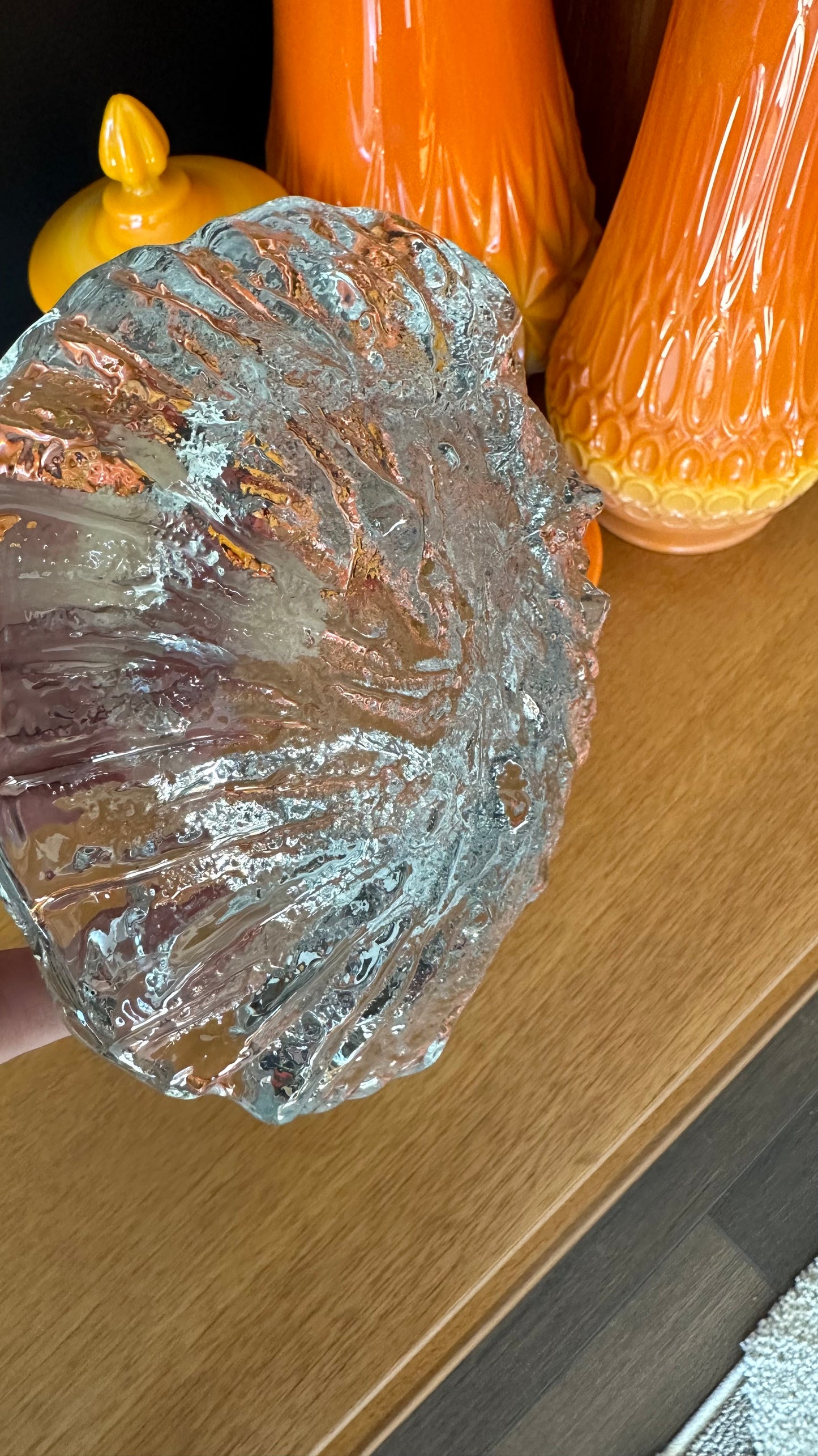 Blenko 756S Free Form Crystal Ashtray