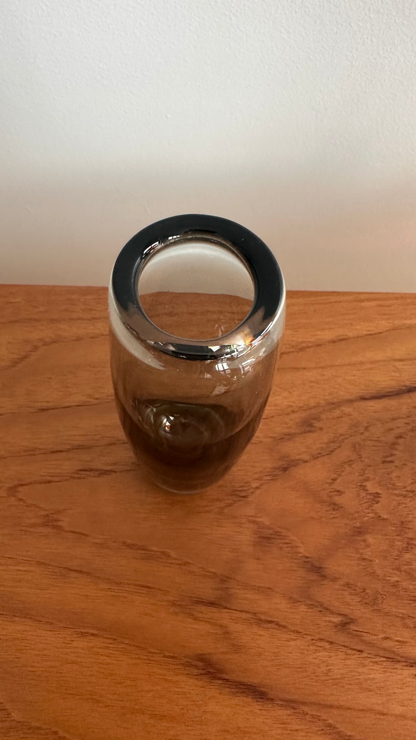 1960s Holmegaard Smokey Glass Vase