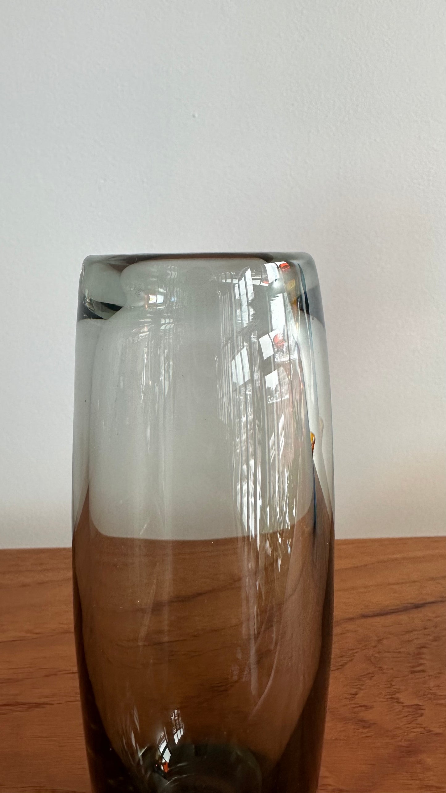 1960s Holmegaard Smokey Glass Vase