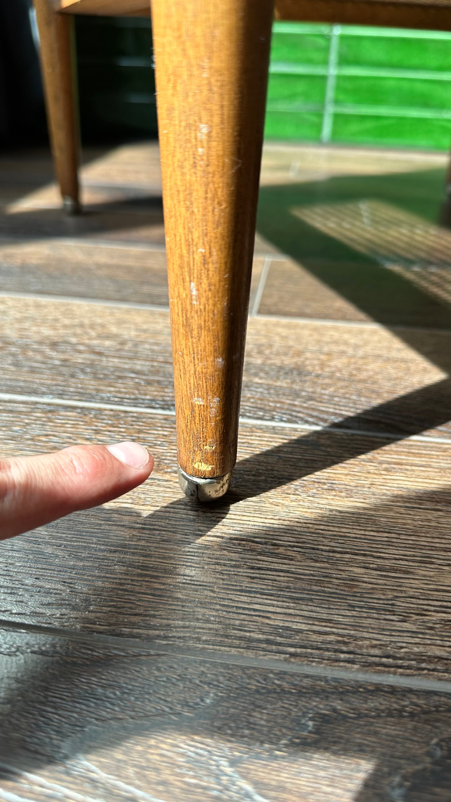 1965 Lane End Table w/ Woven Cane Shelf