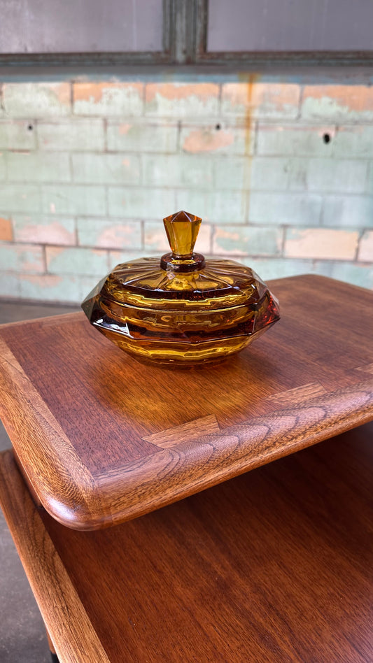 Amber Viking Diamond Candy Dish