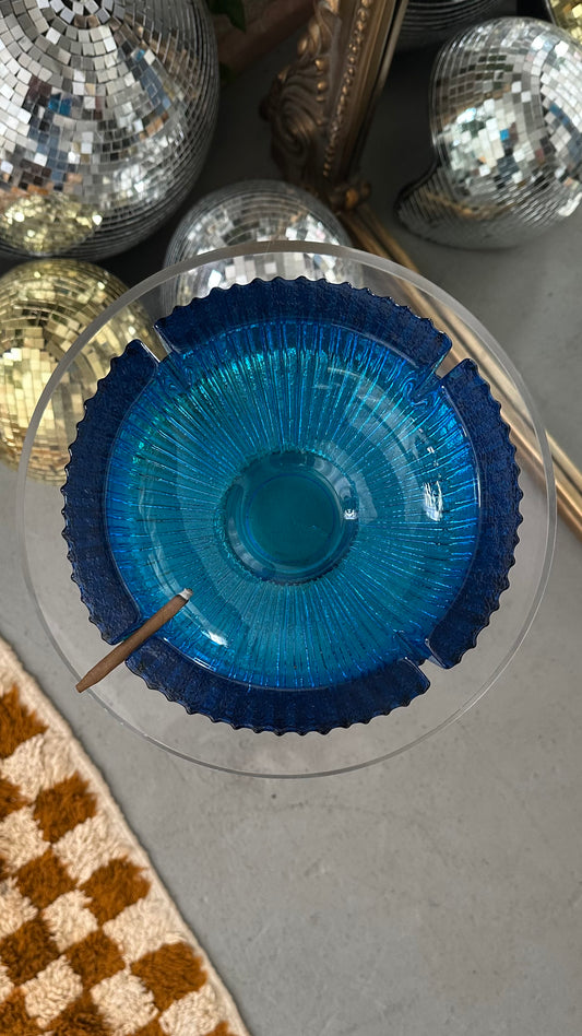 Blenko 624 Turquoise Ashtray