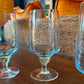 Set of Six Aqua Blue “Harmony” Goblets by Sasaki