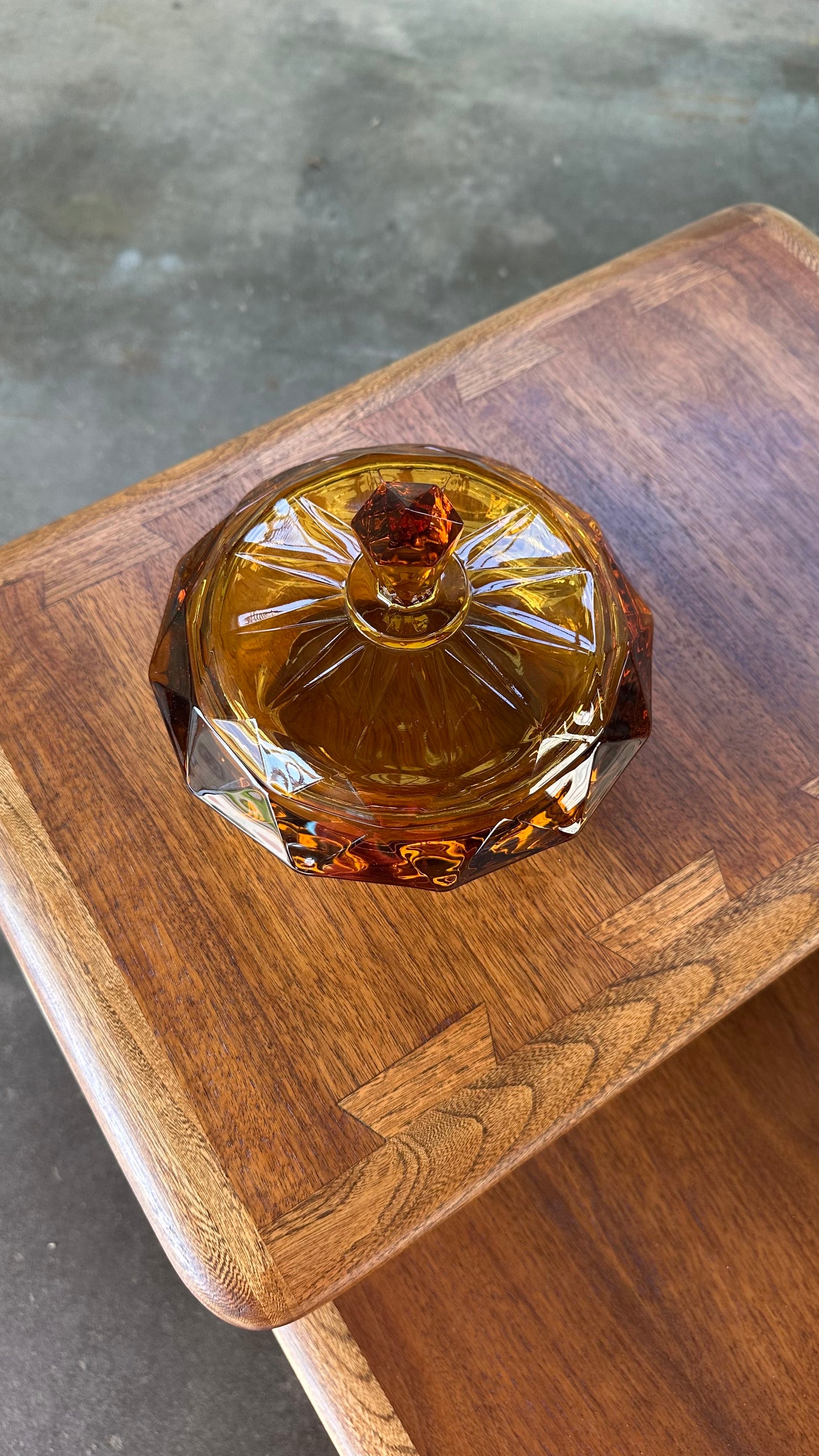 Amber Viking Diamond Candy Dish