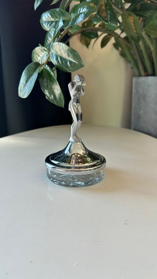1930s Art Deco Weeping Lady Lidded Dish