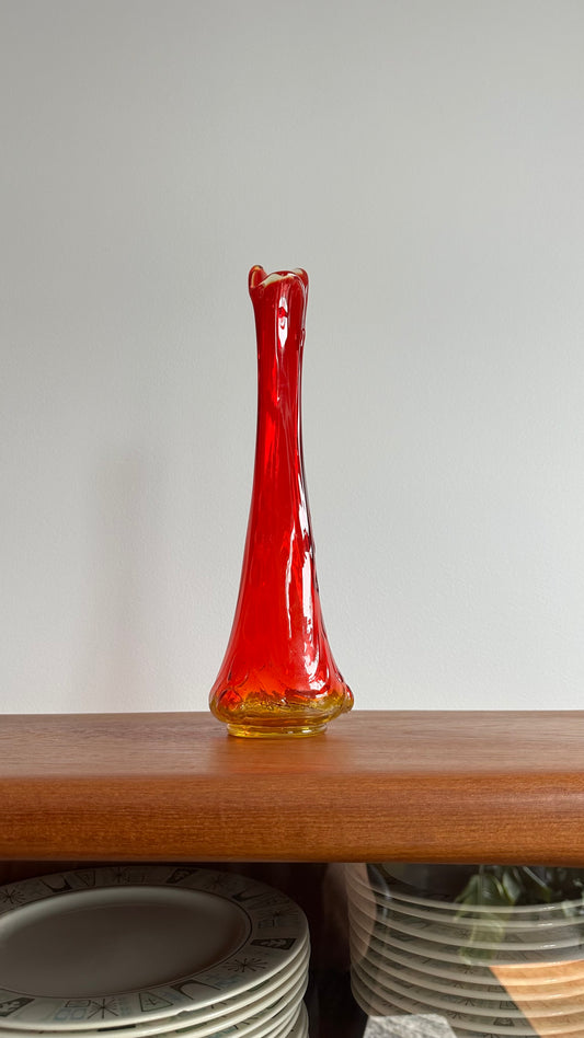 Amberina Kanawha Swung Vase
