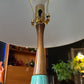 1950s Kron Turquoise Blue Table Lamp