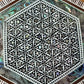 Egyptian Inlaid Mother of Pearl Hexagonal Jewelry Box