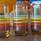 Four Anchor Hocking Striped Glasses