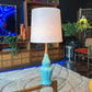1950s Kron Turquoise Blue Table Lamp