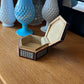Egyptian Inlaid Mother of Pearl Hexagonal Jewelry Box