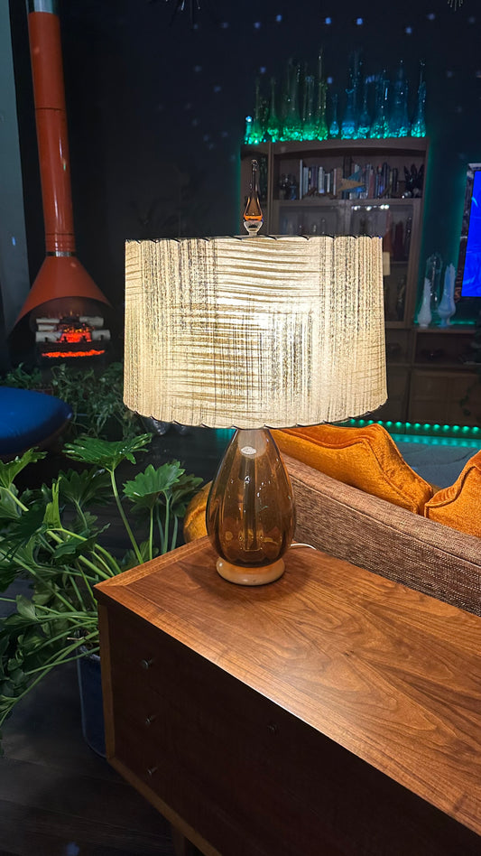 1950s Blenko LP-10 Amber Lamp