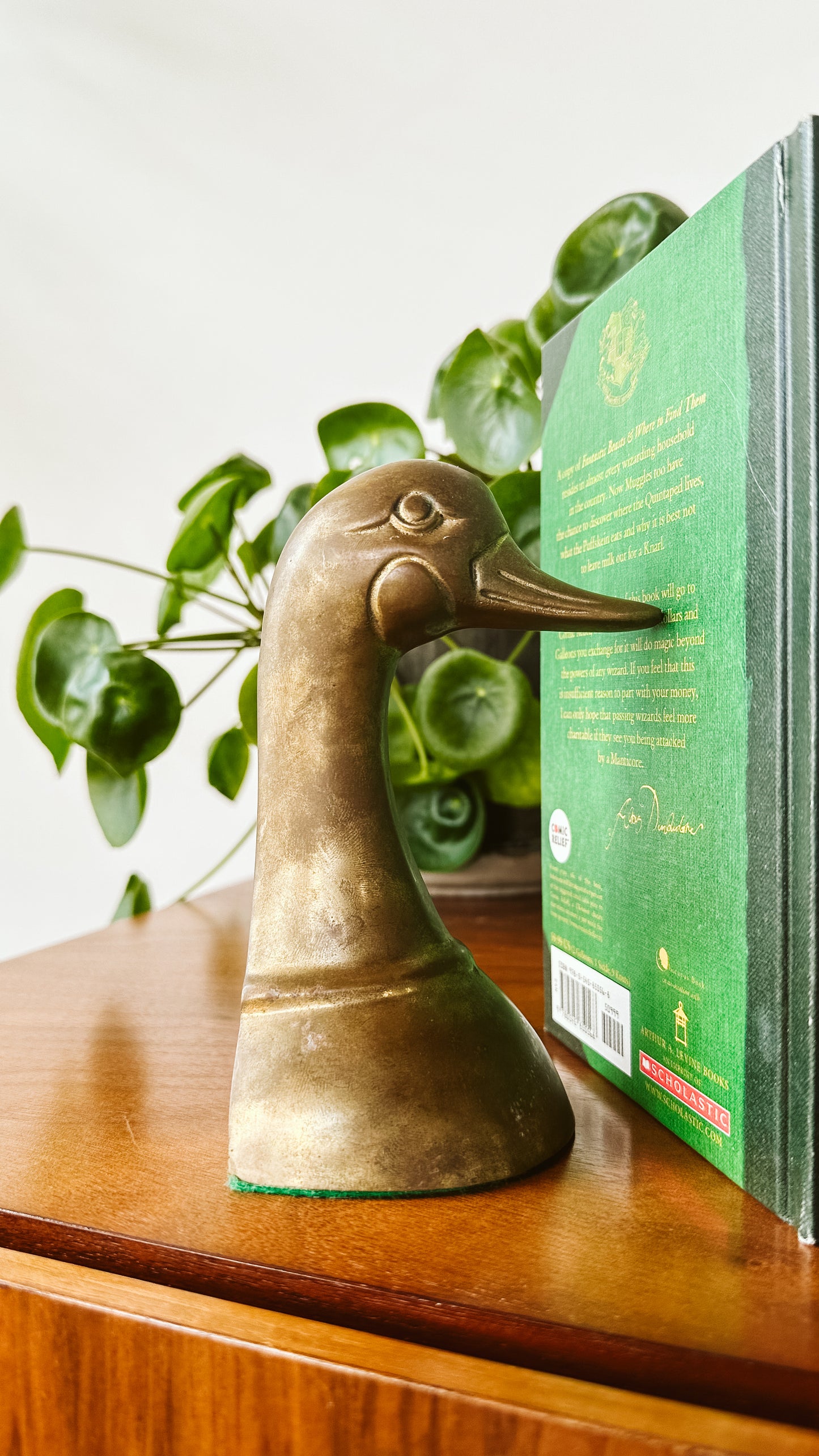 Duck Head Brass Bookends