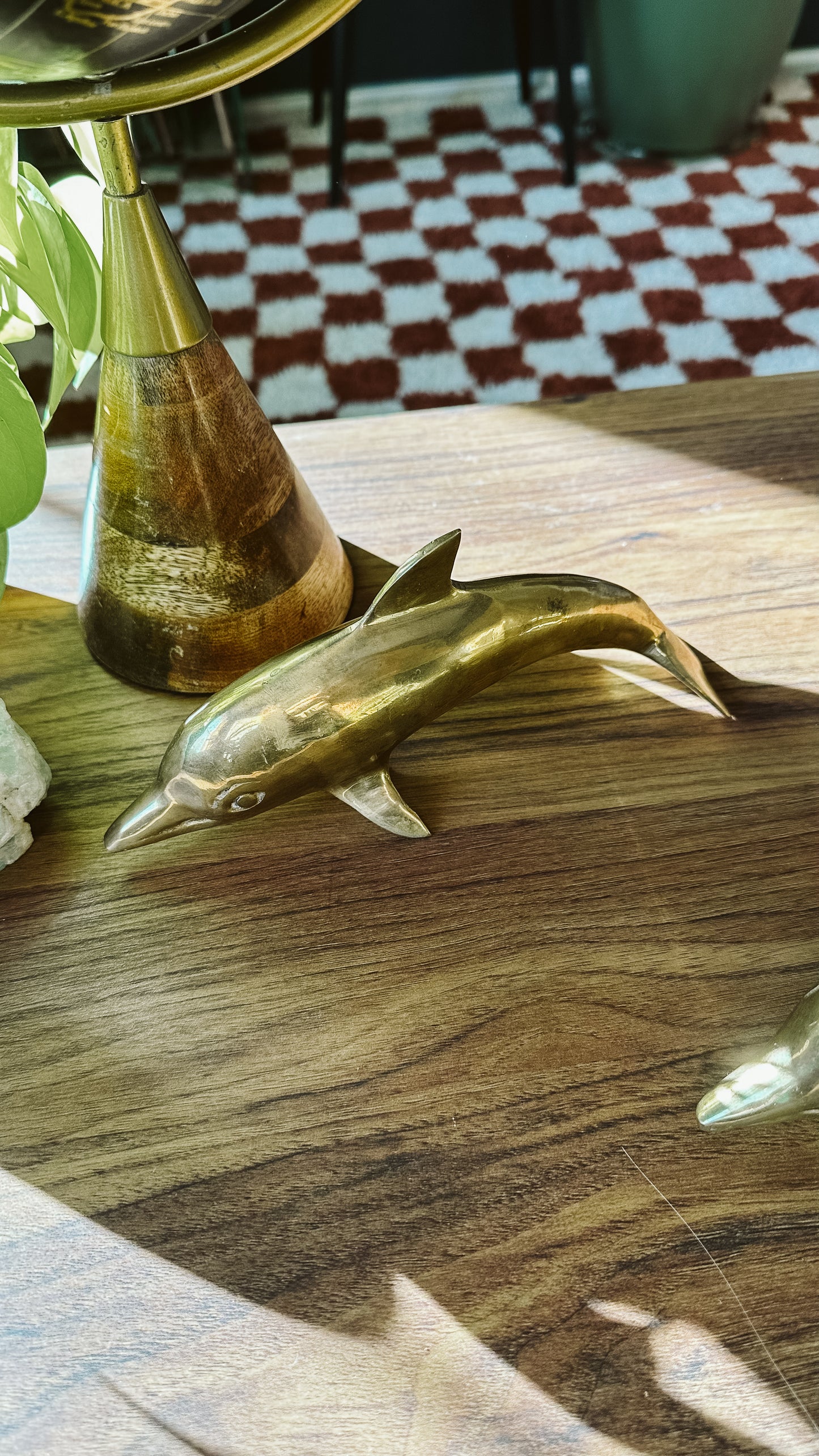 Pair of Brass Dolphins