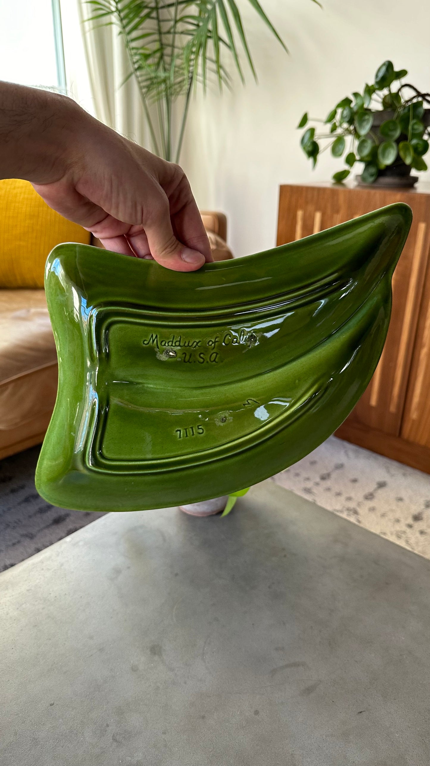 Ceramic Green Ashtray by Maddux of California