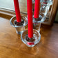 Blenko Set of Three Staggered Candlestick Holders