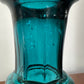 Teal Blue Glass Whiskey Decanter