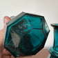 Teal Blue Glass Whiskey Decanter
