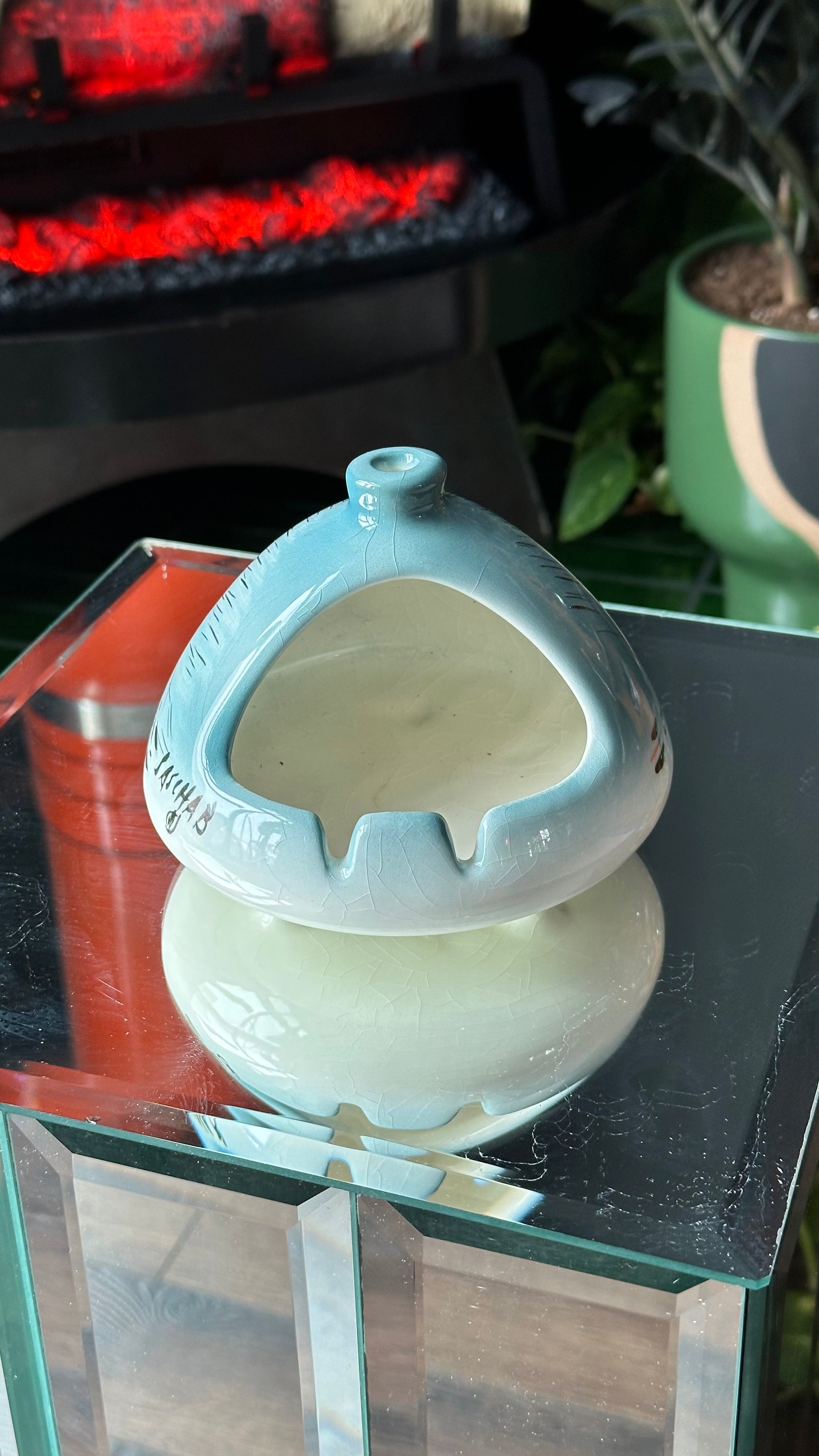 Sascha Brastoff Ceramic Peacock Ashtray Made in The USA Mi…
