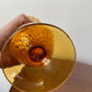 Vintage Amber Empoli Glass Apothecary Jar